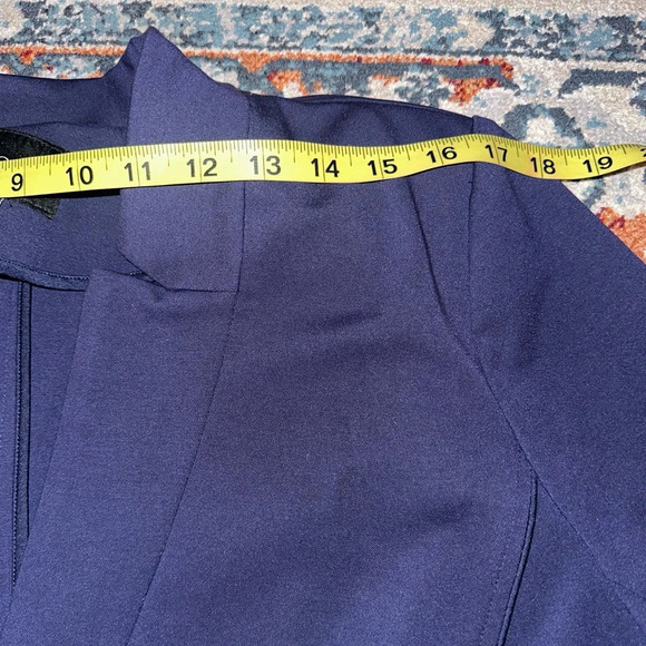 Eloquii Blazer Womens Sz 18 Navy Blue Single Breasted One Button Closure Jacket - Picture 7 of 13